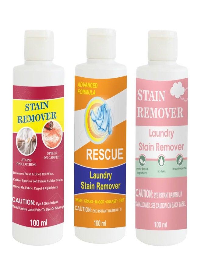 TOOVUS Stain Remover Combo Pack of Red, Orange and Pink Stain Remover | Multi-Surface Cleaning Solution for Clothes, Fabrics, Upholstery (100 g Each) - Image 1